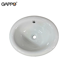 Mua CHẬU LAVABO DƯƠNG VÀNH NHẬP KHẨU NGA GAPPO GT315 OVAL MEN TUYẾT - HÀNG CHÍNH HÃNG