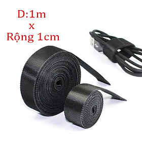 Mua Combo 2 Cuộn Băng Gai Dính Cỡ 1cm x 1m - Dây Dính 2 Mặt Quấn Dây Điện  Dây Sạc  Tai Nghe Gọn Gàng - Hàng Nhập Khẩu