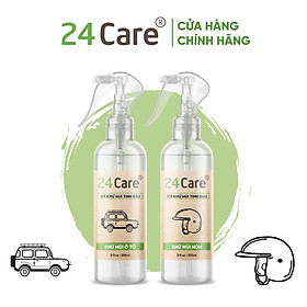 [COMBO 2] Xịt Phòng Tinh Dầu Hữu Cơ Organic 24Care 100ML - Kháng khuẩn - Khử mùi hôi - Đuổi muỗi - côn trùng - Tạo không gian lãng mạn, hẹn hò - Hương thơm thư giãn