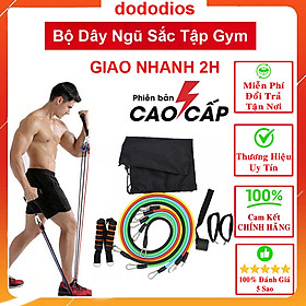 Hình ảnh Dây Ngũ Sắc Tập Gym Chính Hãng dododios - Bộ 5 Dây Ngũ Sắc Đàn Hồi Tập Thể Hình Đa Năng Tại Nhà