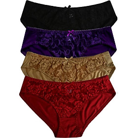 Combo 4 quần lót cotton ren giữa zuen thq114