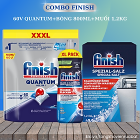 Viên rửa bát Finish Ultimate, Quantum max, all in one 150 70 60 viên loại cao cấp rửa siêu sạch an toàn sức khỏe chuyên dùng cho máy rửa chén bát