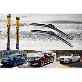 Combo/bộ sản phẩm cần gạt nước mưa ô tô Nano Silicon Macsim cho xe Lincoln MKZ 2014-2018