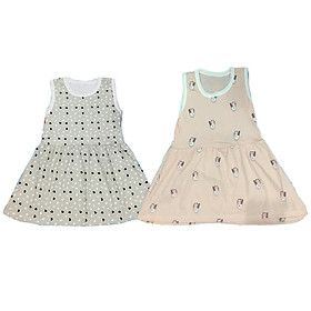 Combo 2-3-5 váy ba lỗ bé gái từ 1-5 tuổi chất cotton thoáng mát mùa hè (8-25kg)