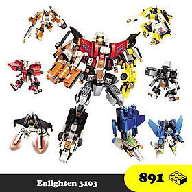 Đồ chơi Lắp Ráp Robot Autobot Chiến Đấu Kết hợp 6 trong 1 - Enlighten 3102 FISSION MACHINE MAN STAR GUARDIAN