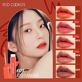 Son Lì Red Cookies Water Dew Velvet Tint Hàn Quốc Màu D3 - Đỏ San Hô