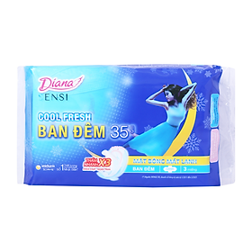 Băng Vệ Sinh Diana Sensi Cool Fresh Ban Đêm 35CM 3 Miếng