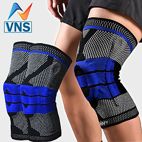 Băng Bảo Vệ Khớp Gối Thể Thao 360º VN017 | ATHLETE'S KNEE PROTECTOR ( 1 ĐÔI ). Phù hợp đá banh, chạy bộ, bóng chuyền, bóng rổ, cầu lông, leo núi, đạp xe, tập luyện thể hình, chấn thương đau nhức gối - Đen  - M