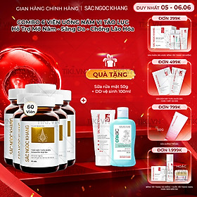 Combo 6 Viên Uống Sắc Ngọc Khang Vi Tảo Lục Hộp 60 viên