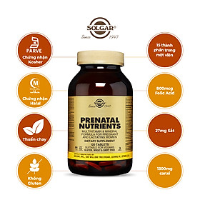 NHẬP KHẨU USA CHÍNH HÃNG - VIÊN UỐNG DÀNH CHO PHỤ NỮ MANG THAI Thực phẩm bảo vệ sức khỏe PRENATAL NUTRIENTS - 120 VIÊN