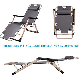 Mua Ghế xếp thư giãn  Khung sắt cao cấp  Ghế xếp nằm ngủ trưa gấp gọn tiện lợi New Beginning
