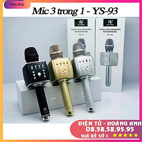 Mua Mic Hát Karaoke Bluetooth không dây YS92 Dùng Hát Tại Nhà Hoặc Livetream (YS93-YS90-YS91-YS95-SD08-SD10-SD17-SD18-L698)