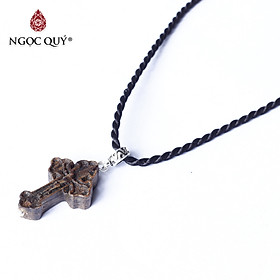 Mặt dây chuyền thánh giá gỗ trầm hương - Ngọc Quý Gemstones