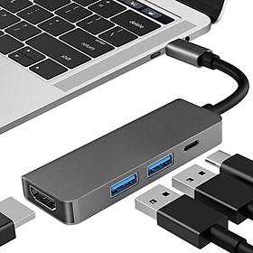 Hub chia USB Type-C 5 Cổng HDMI/USB 3.0/SD/TF US01 - Hàng chính hãng 