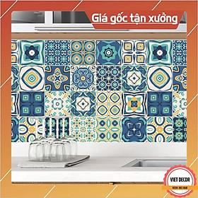 Decal Gạch Bông C28 - Set 30 ô 20x20cm - Decal Dán tường, Dán bếp, Trang trí nhà cửa