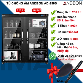 Mua TỦ CHỐNG ẨM ANDBON AD-250S (230 LÍT)  - HÀNG CHÍNH HÃNG