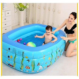 Mua Bể bơi phao bơi bơm hơi 1m5 1m8 2M1 - 3 tầng loại dày