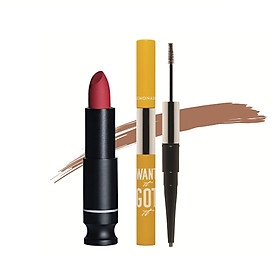 Combo Son lì dạng thỏi Matte Addict và Chì kẻ mày 2 đầu Want It Got It