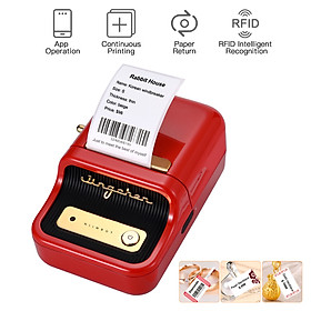 Label Printer Portable Wireless BT Thermal Label Maker Sticker Printer with RFID Recognition Great for Supermarket