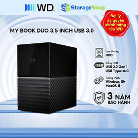 Ổ cứng di động Western Digital WD My Book Duo 3.5 USB 3.2 Gen 1 hàng chính hãng