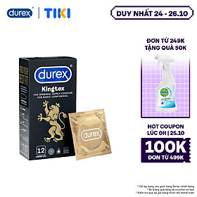 Bao cao su Durex Kingtex 12 bao