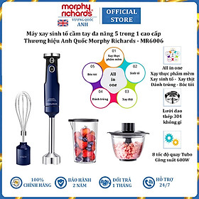 Mua Máy xay sinh tố cầm tay 4 trong 1 kiêm bóc tỏi Morphy Richards MR6006 - HÀNG NHẬP KHẨU