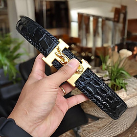 Thắt Lưng Da Cá Sấu Liền Bản Rộng 4cm H53D1