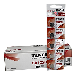 Vỉ 5 Viên Pin CR1220 Lithium 3V Maxell Made in Japan siêu bền