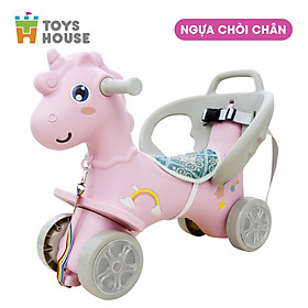 Ngựa bập bênh đa năng kiêm xe chòi chân và xe đẩy cho bé Toys House WM19033, hàng chính hãng cho bé
