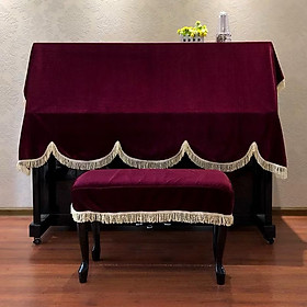 Mua Bộ khăn phủ đàn piano cơ đàn piano điện tử 88 phím phong cách Châu Âu cổ điển sang trọng chống bụi chống xước - Hàng chính hãng