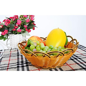 Mua rổ nhựa giả mây tròn