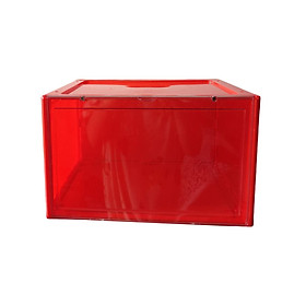 Hình ảnh Free Standing Shoe Box Space Saving Stackable Display Case