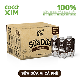 Thùng 12 Hộp Sữa Dừa Cocoxim Coffee 330ml Hộp