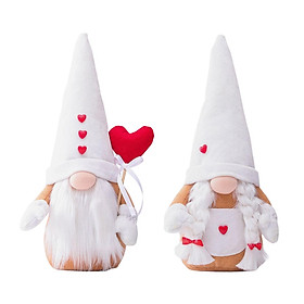 2x Gnomes Doll Handmade Child Dwarf Elf Plush Decoration Shelf Toy