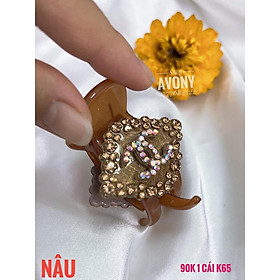 1 Kẹp càng cua đính icon thương hiệu thời trang nổi phong cách Hàn Quốc