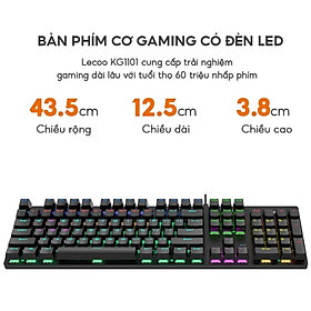 Bàn Phím Cơ Gaming Sothing Lecco KG1101, Bàn Phím Led, Độ Bền Cao- Hàng Chính Hãng