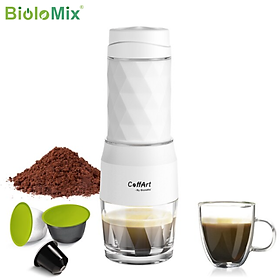 Mua HÀNG CHÍNH HÃNG - Máy pha cà phê mini cầm tay 3 trong 1 Biolomix HS8439  sử dụng Viên nén Nespresso  viên nang và bột cà phê