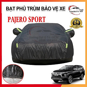 [MITSUBISHI PAJERO SPORT] Bạt Phủ Xe Ô Tô 3 Lớp Chất Liệu Polyester Cao Cấp Cho Xe PAJERO, Bạc Phủ Trùm Bảo Vệ Che Nắng, Chống Nóng, Che Mưa Tuyệt Đối 100%, Bạt Của Xưởng May Theo Kích Cỡ Xe Cam Kết Vừa Xe 100% Và BH 2 Năm