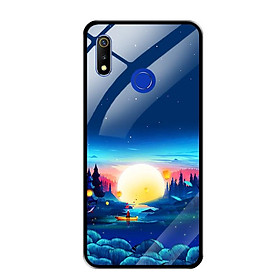 Ốp Lưng Kính Cường Lực cho Realme 3 Pro - 0449 MOON10 - Hàng Chính Hãng