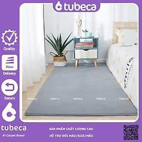 Mua Thảm Nhung Mịn Cao Cấp Trải Sàn Phòng Ngủ | Màu Xám | Dày dặn | 1m6x1m | TUBECA