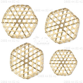Mua Vỉ tre lục giác  phụ kiện trang trí  decor