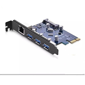 Ugreen 30775 Card PCI Express sang Lan + 3 USB 3.0 Cao Cấp US230 Hàng chính hãng