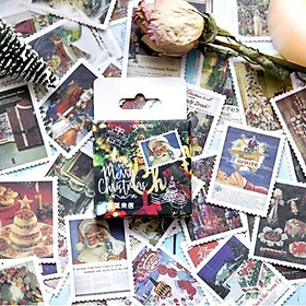 Hộp 45 Miếng Dán Sticker Trang Trí Have A Merry Christmas
