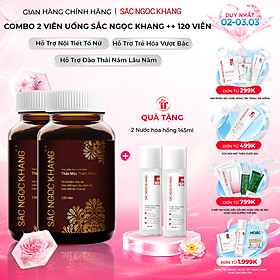 Combo 2 Hộp viên uống Sắc Ngọc Khang ++ hỗ trợ hạn chế lão hóa, sạm da, nám da; hỗ trợ tăng cường nội tiết tố nữ