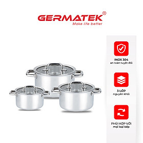 Mua Bộ nồi Inox cao cấp nguyên khối Harmonie GE-0303 Size 18  20  24cm