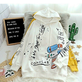 Áo hoodie nỉ ngoại in chữ