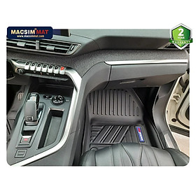 Thảm lót sàn xe ô tô Peugeot 5008 2017 đến nay Nhãn hiệu Macsim chất liệu nhựa TPV cao cấp..