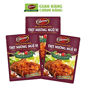 Combo 3 gói Xốt Gia vị hoàn chỉnh Barona - Thịt Nướng Ngũ Vị 80g