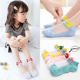 Set 5 đôi tất/vớ lưới hè thu Kids Shock dệt lưới thoáng mát cho bé trai và bé gái size từ 0 đến 8 tuổi