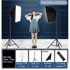 Mua Bộ 2 Đèn Softbox 55W HL Lighting  Đèn Studio Quay Phim Chụp Ảnh  Combo Đèn Studio Giá Rẻ Hàng Chính Hãng